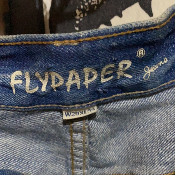 Flypaper Men’s Bootcut Bleach Splatter Wash Distressed Jeans - Picture 10 of 16